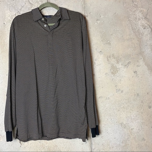 Ralph Lauren Other - Polo golf black cream striped long sleeve shirt